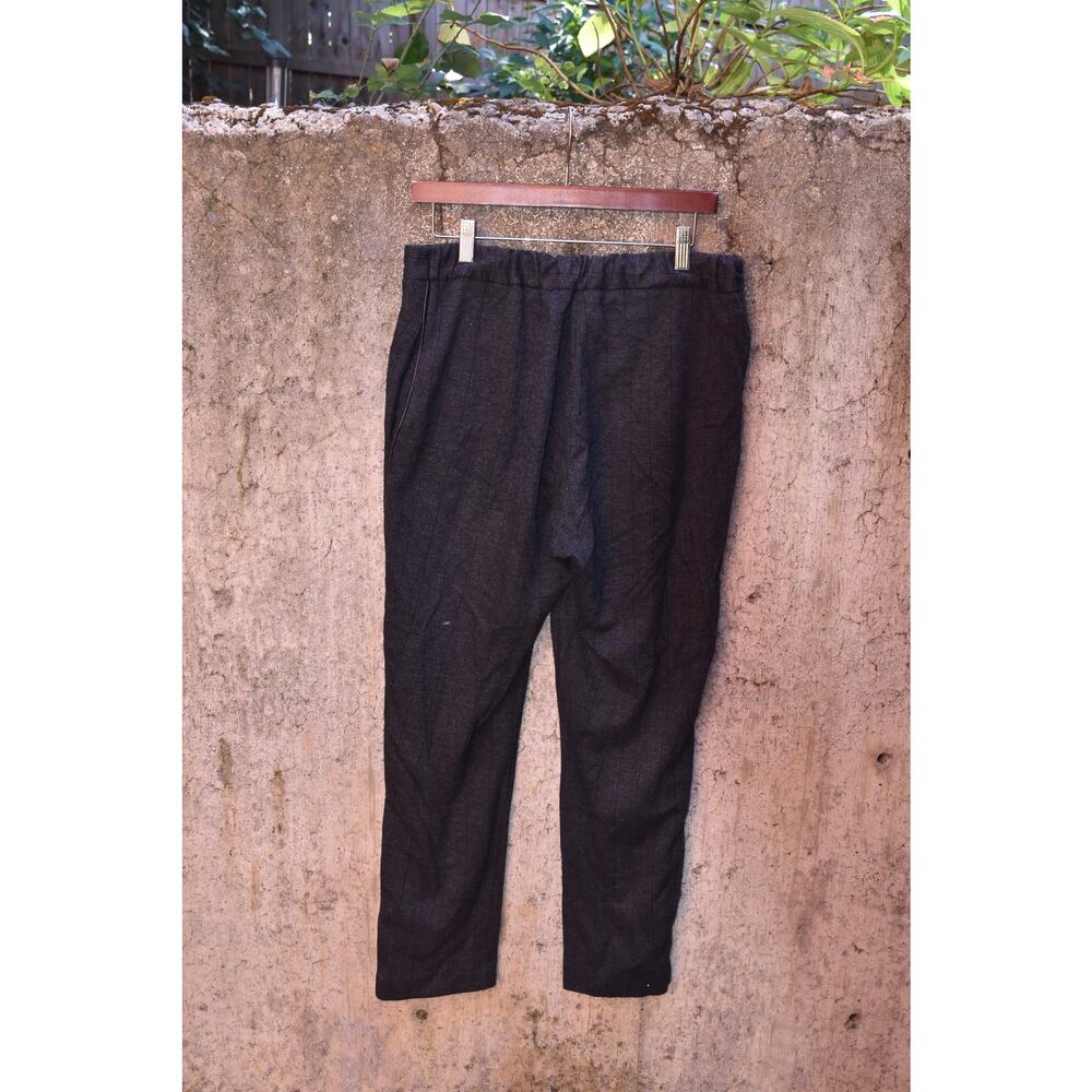 Massimo Dutti Charcoal Button-Front Trousers Size… - image 2